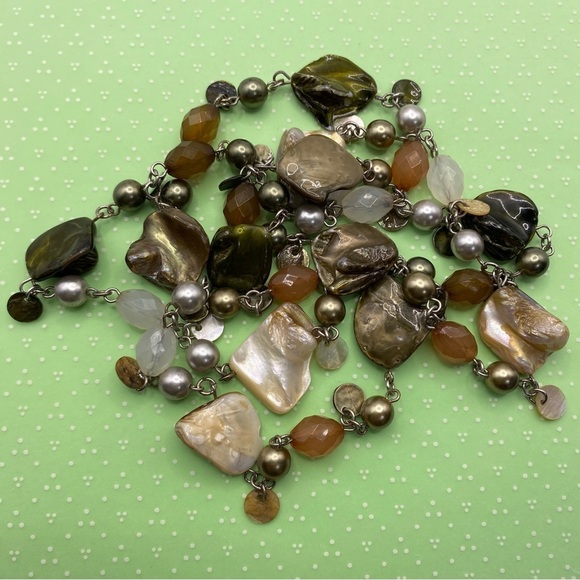 Natural Shell & Glass Beads Boho Style Necklace - Picture 3 of 7
